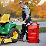VEVOR Bidon d'Essence Diesel sur Roues, 60,5 L, Réservoir de Carburant, avec Pompe Transfert Carburant Électrique 12 V CC 9,5 L/min, Tuyau de Distribution 1,2 m, Buse Capteur Arrêt Automatique, Rouge - 8