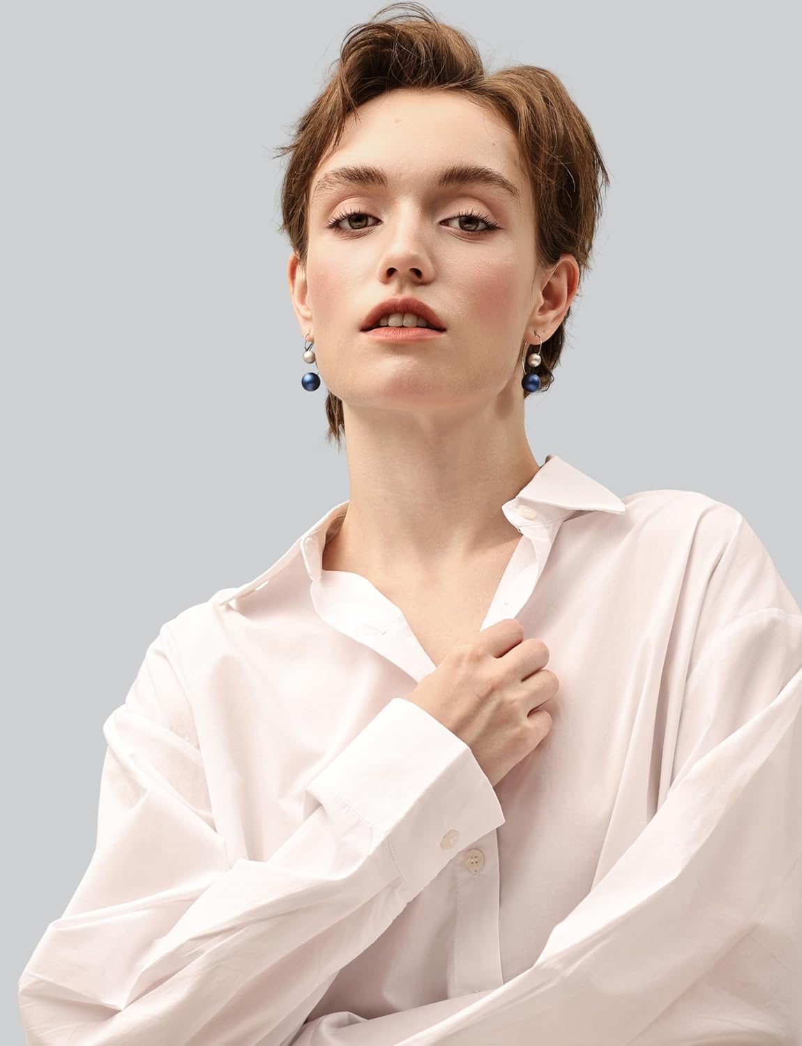 Colorful Ball Drop Dangle Earrings Set for Women, 6/16 Pcs DIY Replaceable Beads, Lightweight Titanium Ear Hooks, Hypoallergenic and Colorfast, Suitable for Jewelry Gifts