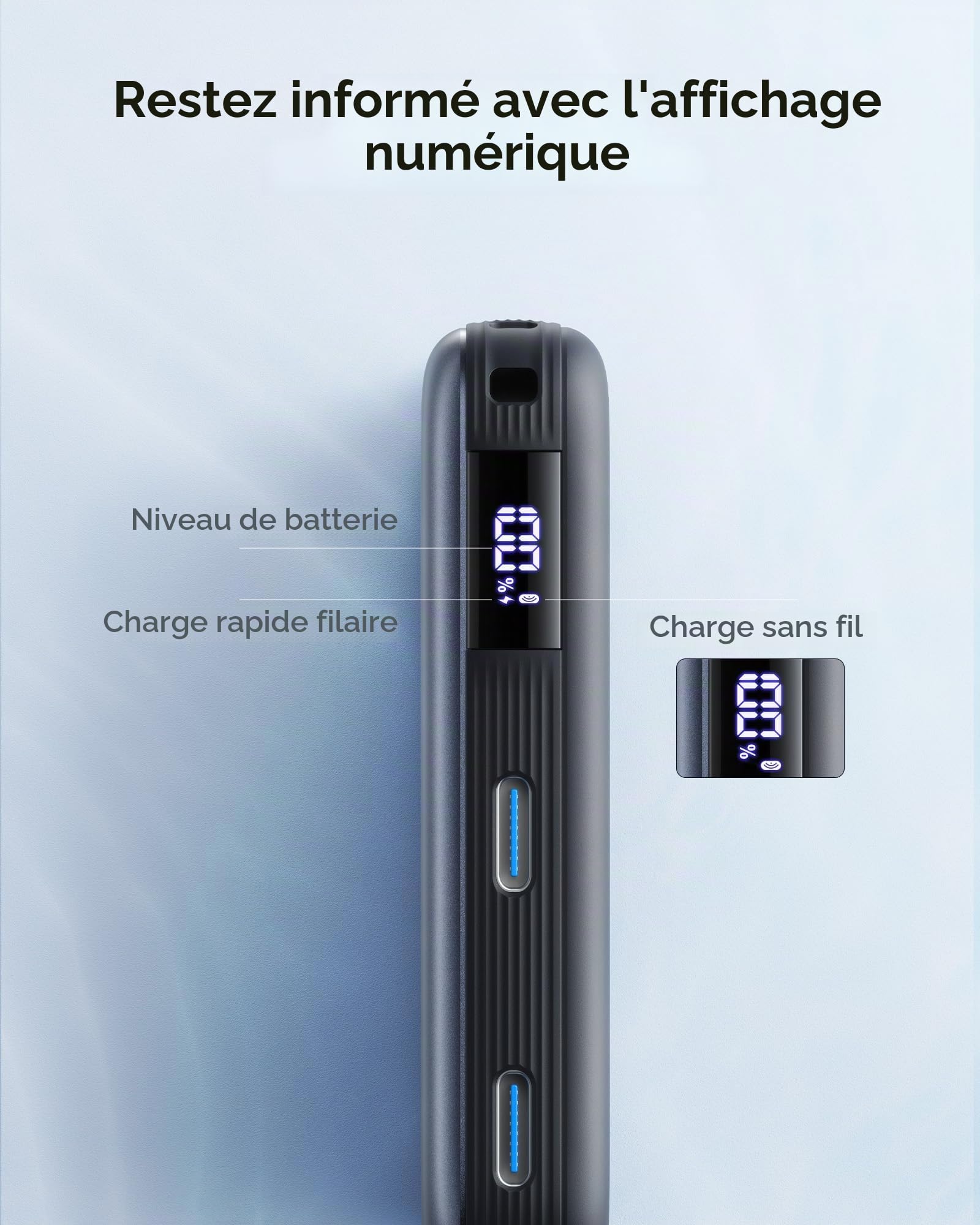 INIU for MagSafe Power Bank, Slimmest 25W Qi2.2 10000mAh Magnetic Portable Charger, 45W PD Fast Charging with USB C Cable, Battery Pack for iPhone Air 17 16 15 14 13 12 Only, Purple
