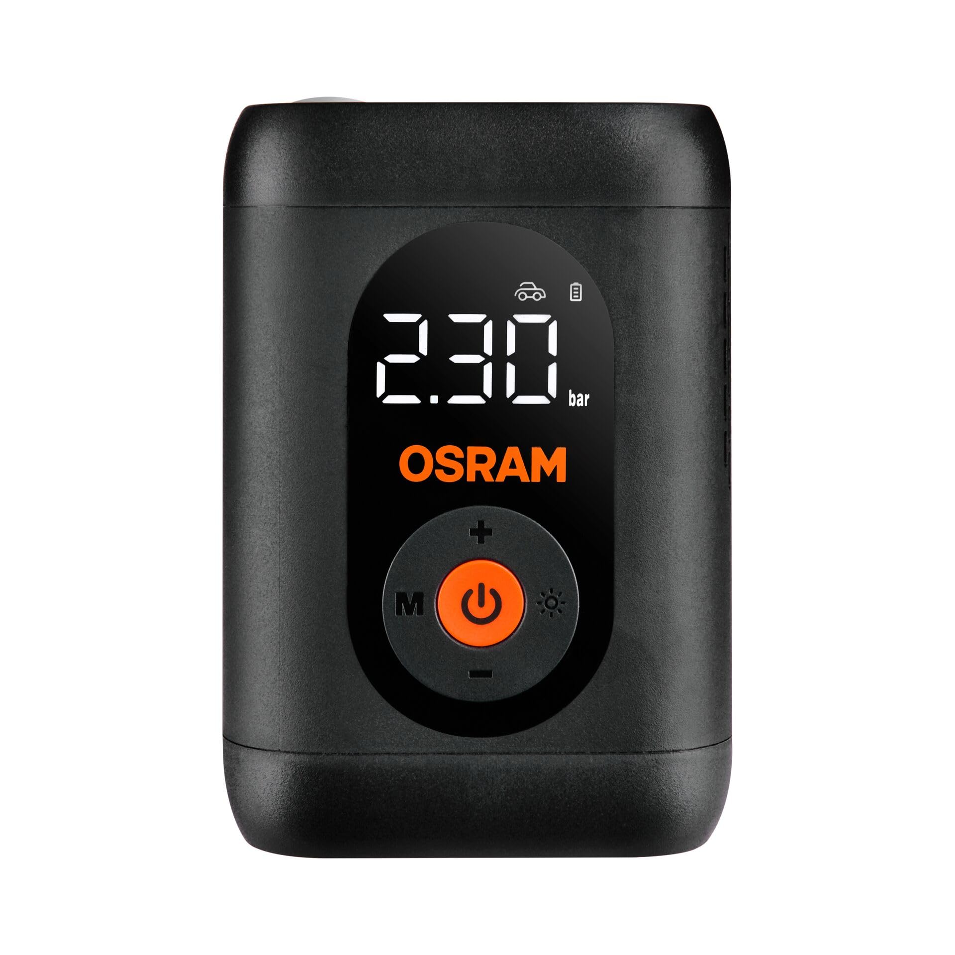 OSRAM TYREinflate 1600 ESSENTIAL, Gonfiatore digitale per pneumatici ricaricabile senza fili, gonfia gli pneumatici in 6 minuti, tubo flessibile da 20 cm