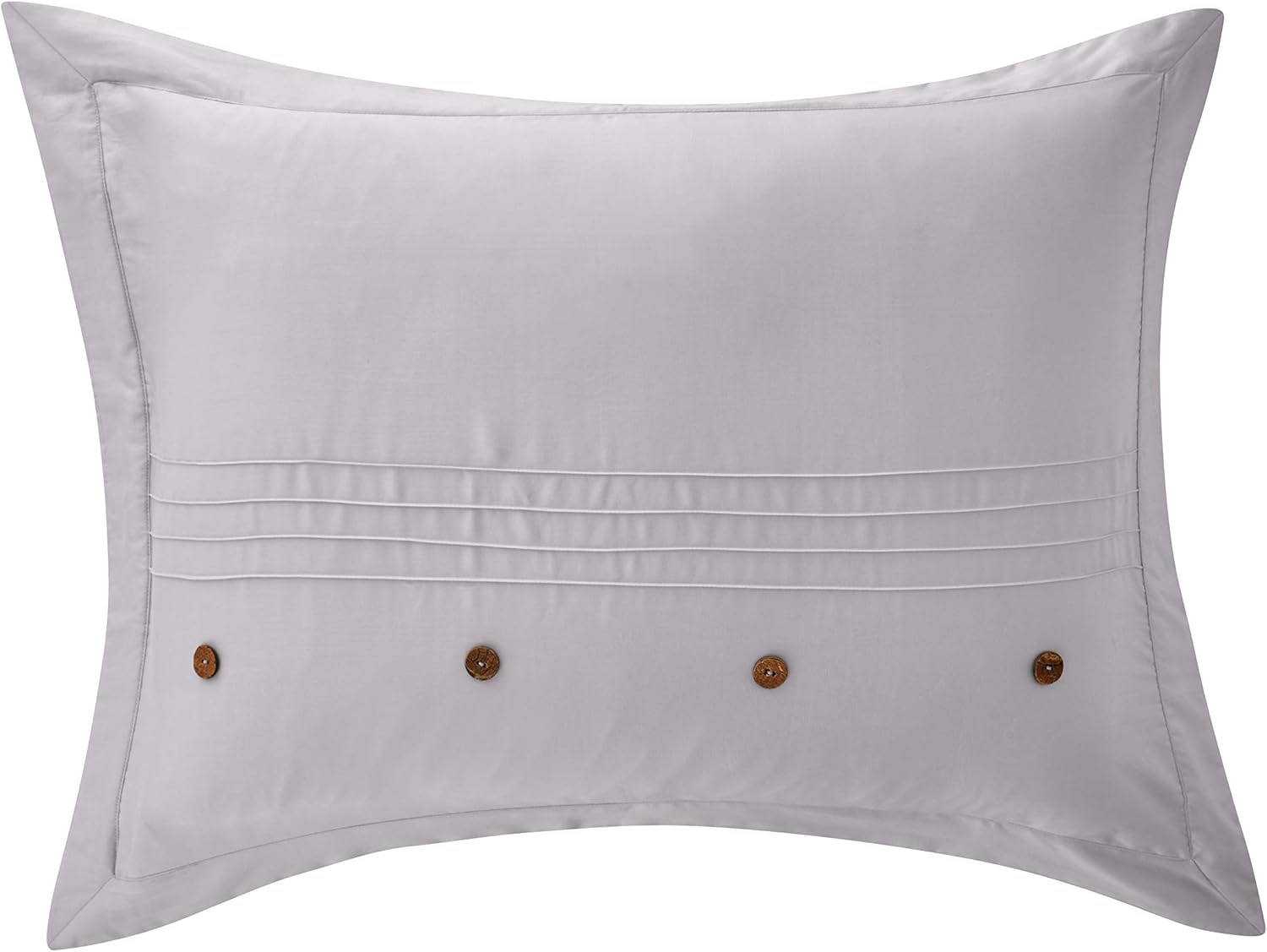 Tempur-Pedic Cool Luxury Zippered Pillow Sham, King, Silver Sconce