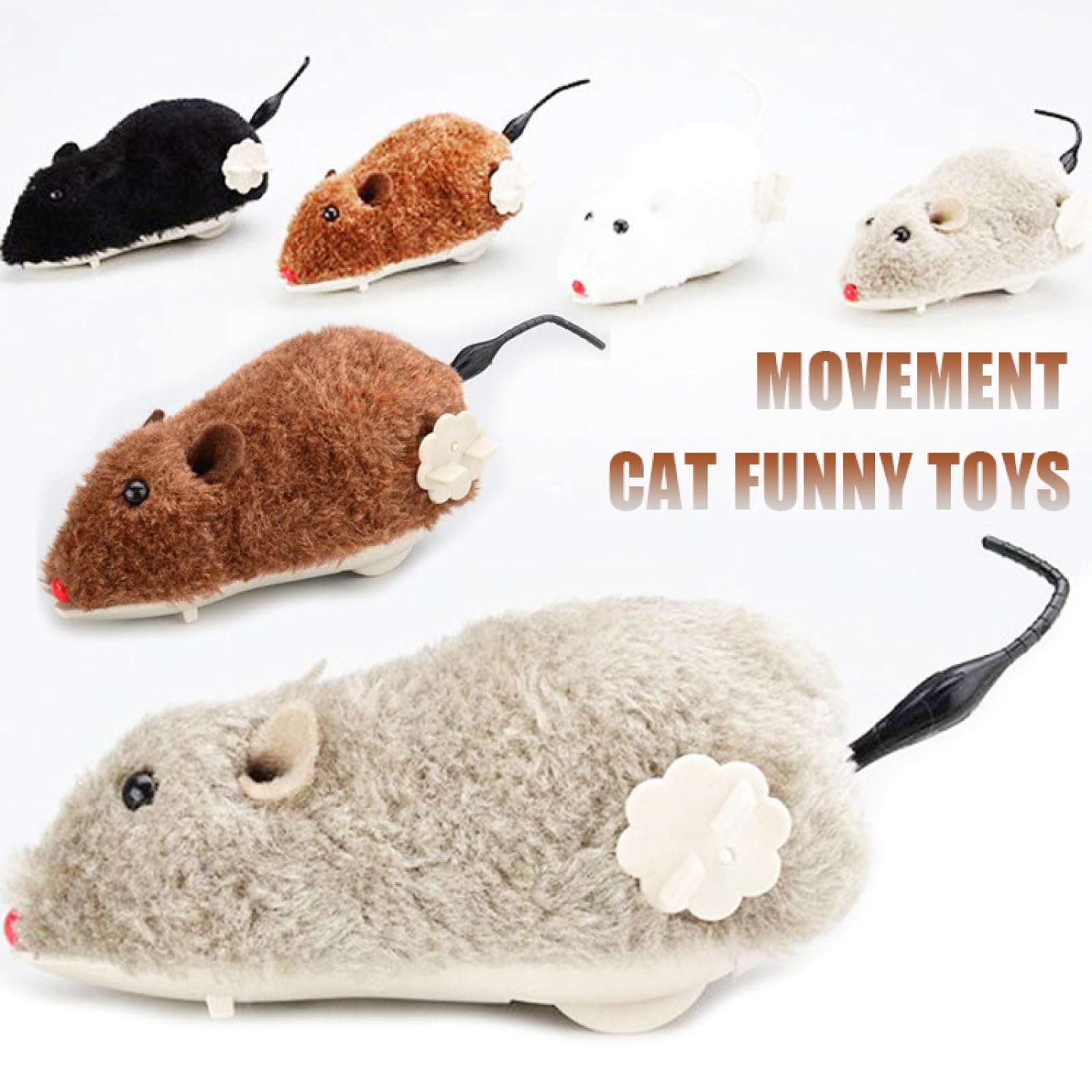 Juguetes para Gatos, Juguetes for Gatos con Mecanismo de Resorte, Peluche ratón, Juguete Interactivo for Mascotas, 4 Unidades