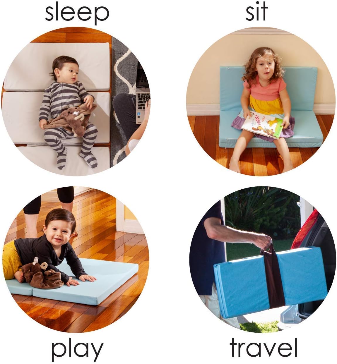 MamaDooKids Smart Play Yard Mattress, Patented and Made in California, 4 National Awards, Safe, Non-Toxic for 0-3 yr. old, Multi-use and Portable, Includes Travel and Storage Bag, Blue : Playard Sheets : Baby