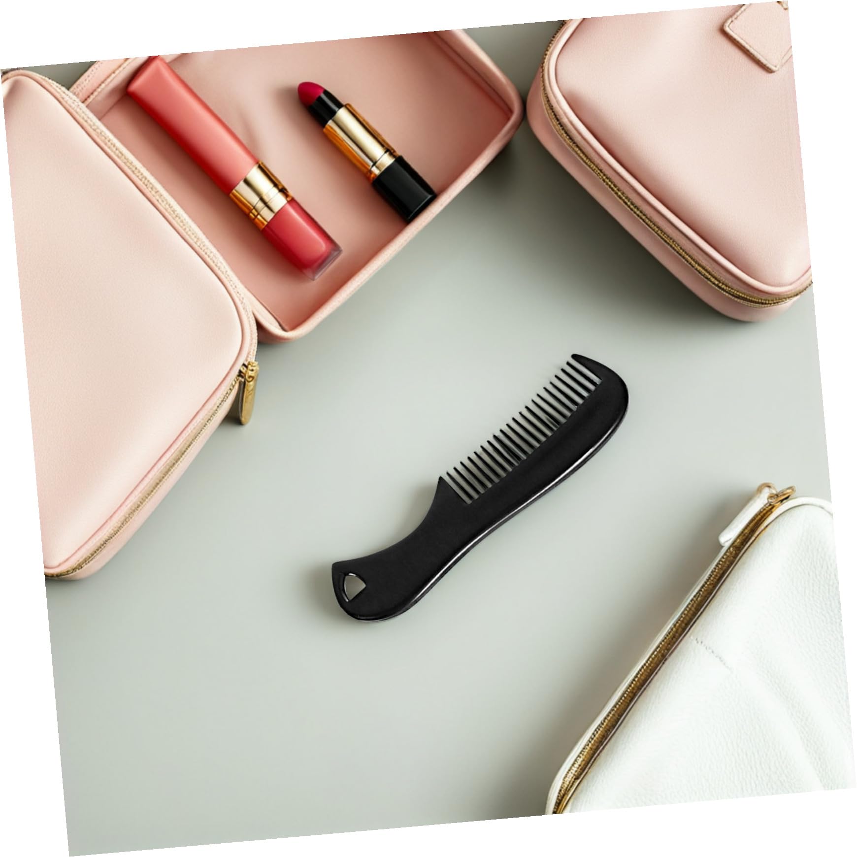 50 Pz mini pettine per barba baffi pettine da massaggio da viaggio codone per acconciature retrò pettini per uomo piastra per barba da uomo plastica Black