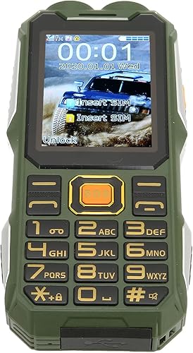 Teléfono celular para personas mayores desbloqueado, botón grande Dual SIM Senior, teléfono móvil fácil de usar con batería de gran capacidad,