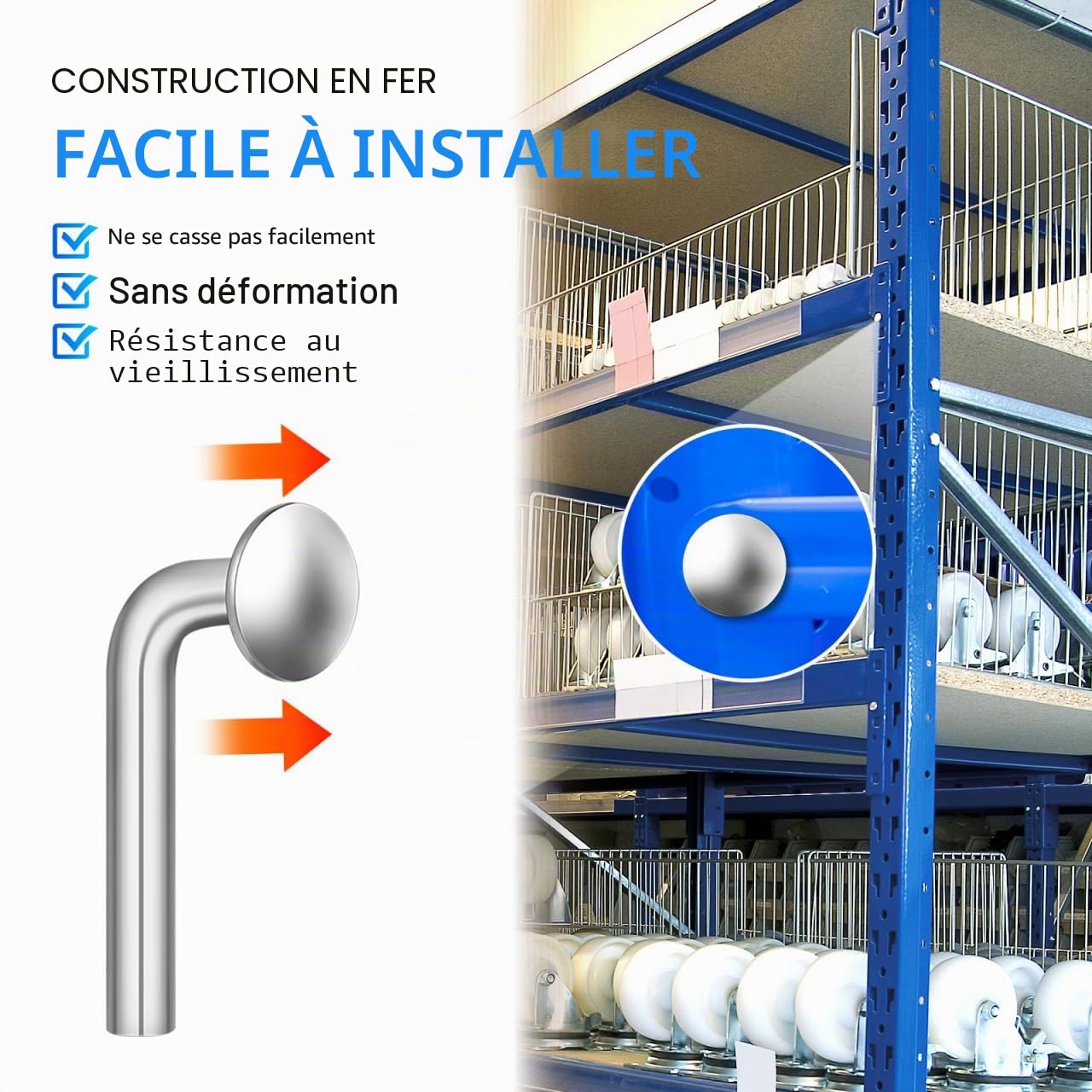 100pièces Goupilles De Sécurité Galvanisées Pour Rayonnage Pallet Rack Boulons De Sécurisation Accessoires Diy Étagères