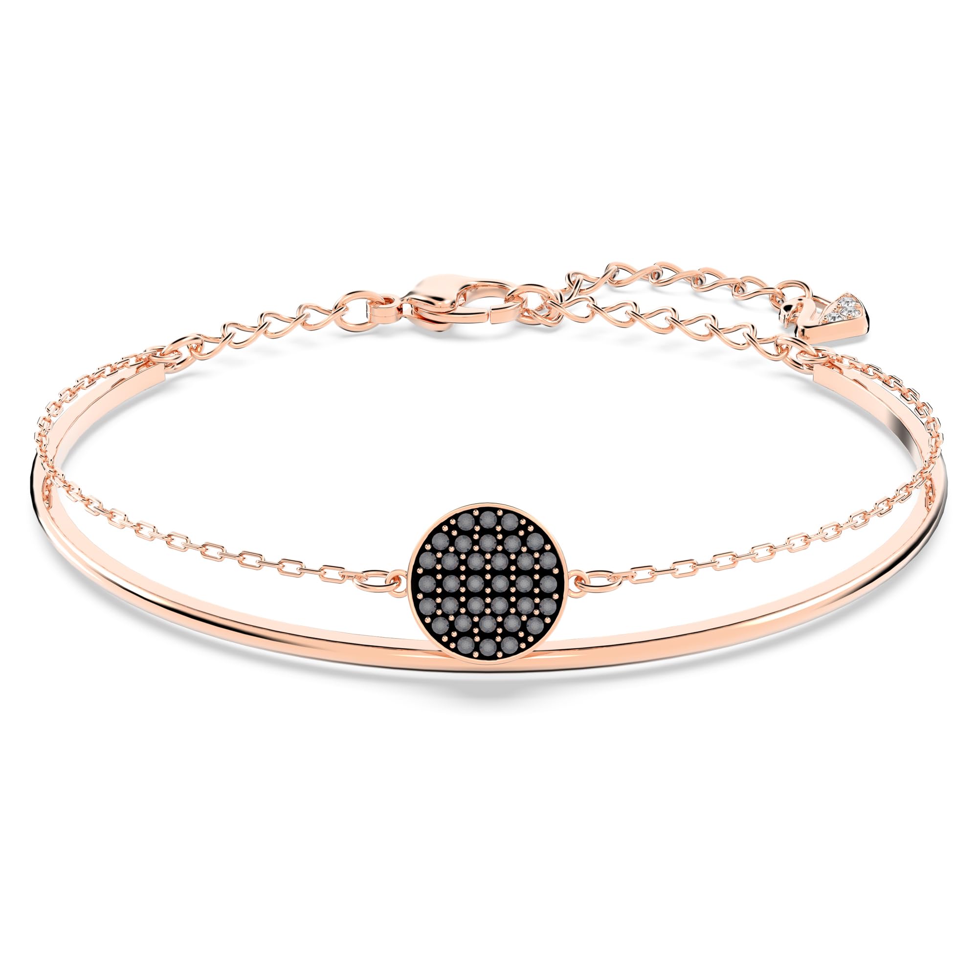 SwarovskiBangle Bracelet, Delicate Clear Crystals on a Rose-Gold Tone Finish Setting, Part of The Ginger Collection