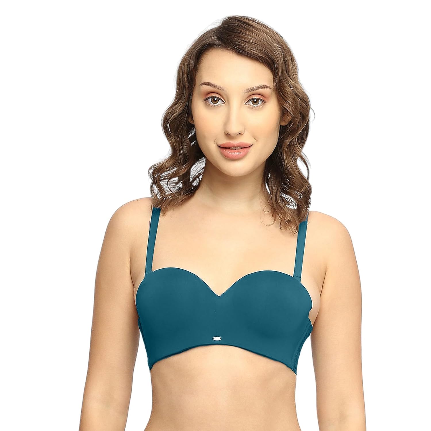 SOIE Women’s Padded Wired Medium Coverage Strapless Halter Neck Multiway Lace Bra SOIE Women’s Padded Wired Medium Coverage Strapless Halter Neck Multiway Lace Bra