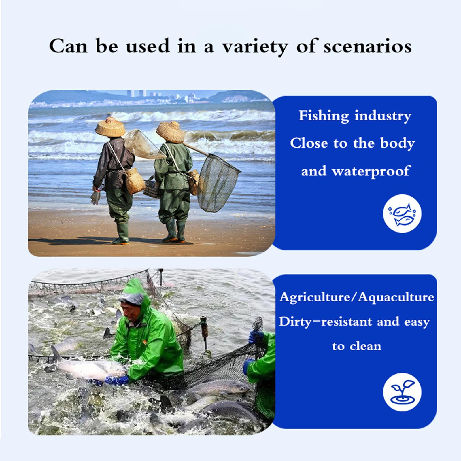 Waders De Pêche Cuissardes Homme Antidérapant Résistant à l'usure avec Bottes Pêche Agriculture