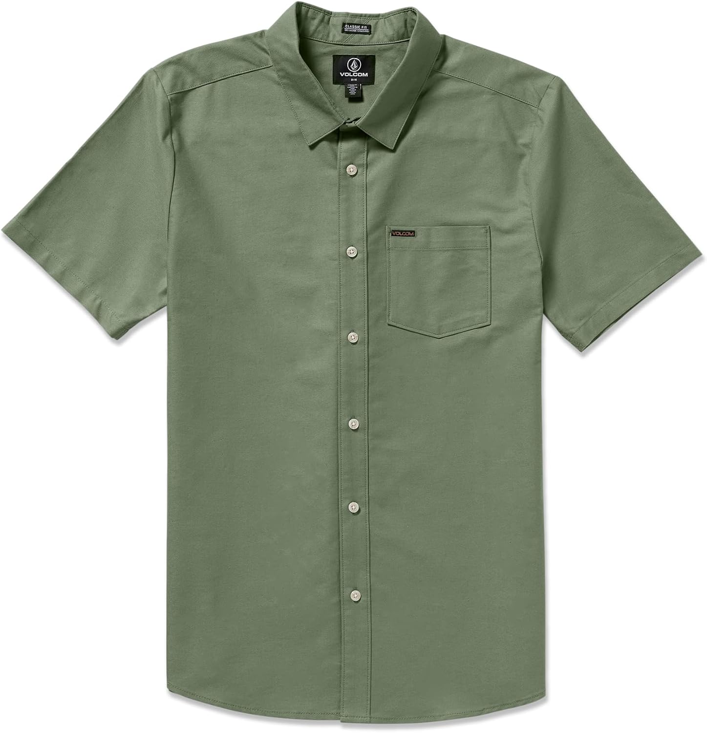 Volcom Men's Everett Oxford Short Sleeve Button Down Woven Shirt