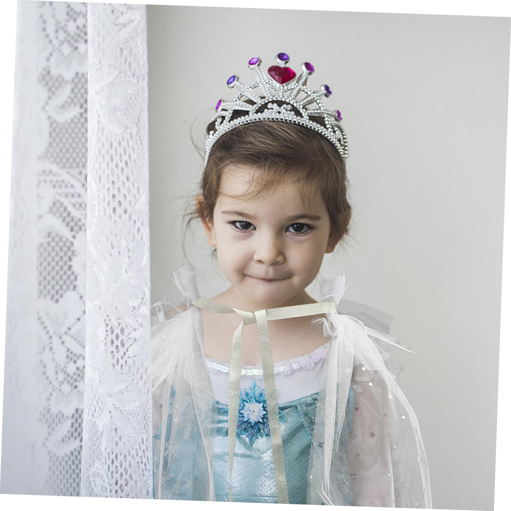 VALICLUD Capa de Princesa para Niñas, Disfraz de Cosplay Blanco