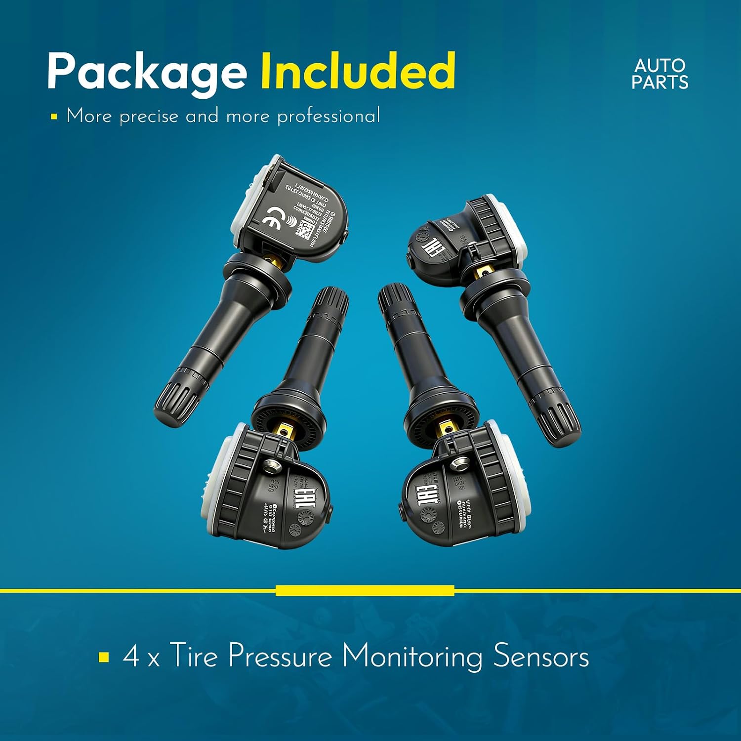 4Pcs 433MHZ Tire Pressure Monitoring System TPMS Sensor Compatible with Subaru Ascent 2019-2024 Crosstrek Outback Forester Impreza WRX, OE# 28103FL00A 28103FL00B 28103FL001