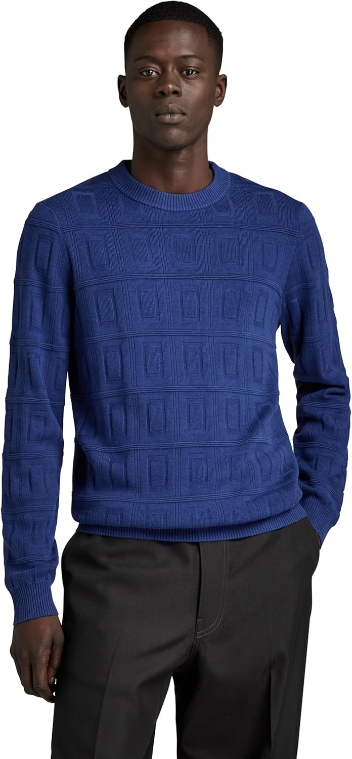 G-STAR Men's Table Structure Turtle Knit