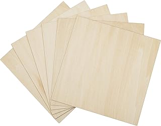 Unfinished Wood, 6 Pack Basswood Sheets for Crafts, Craft Wood Board for House Aircraft Ship Boat Arts and Crafts, School Projects, Wooden DIY Ornaments