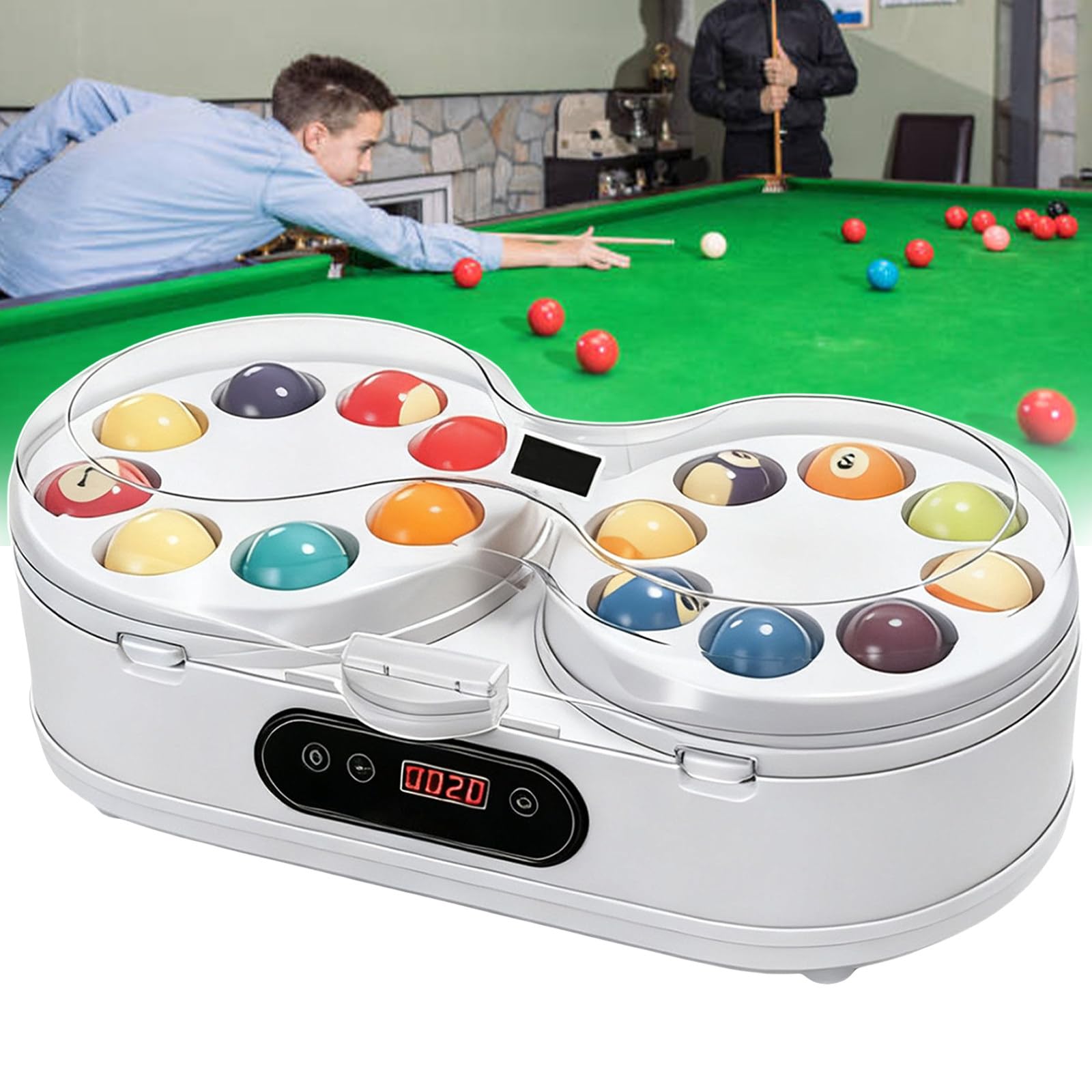 Pulidor de bolas de billar con forro de fieltro de lana y motor dual automático