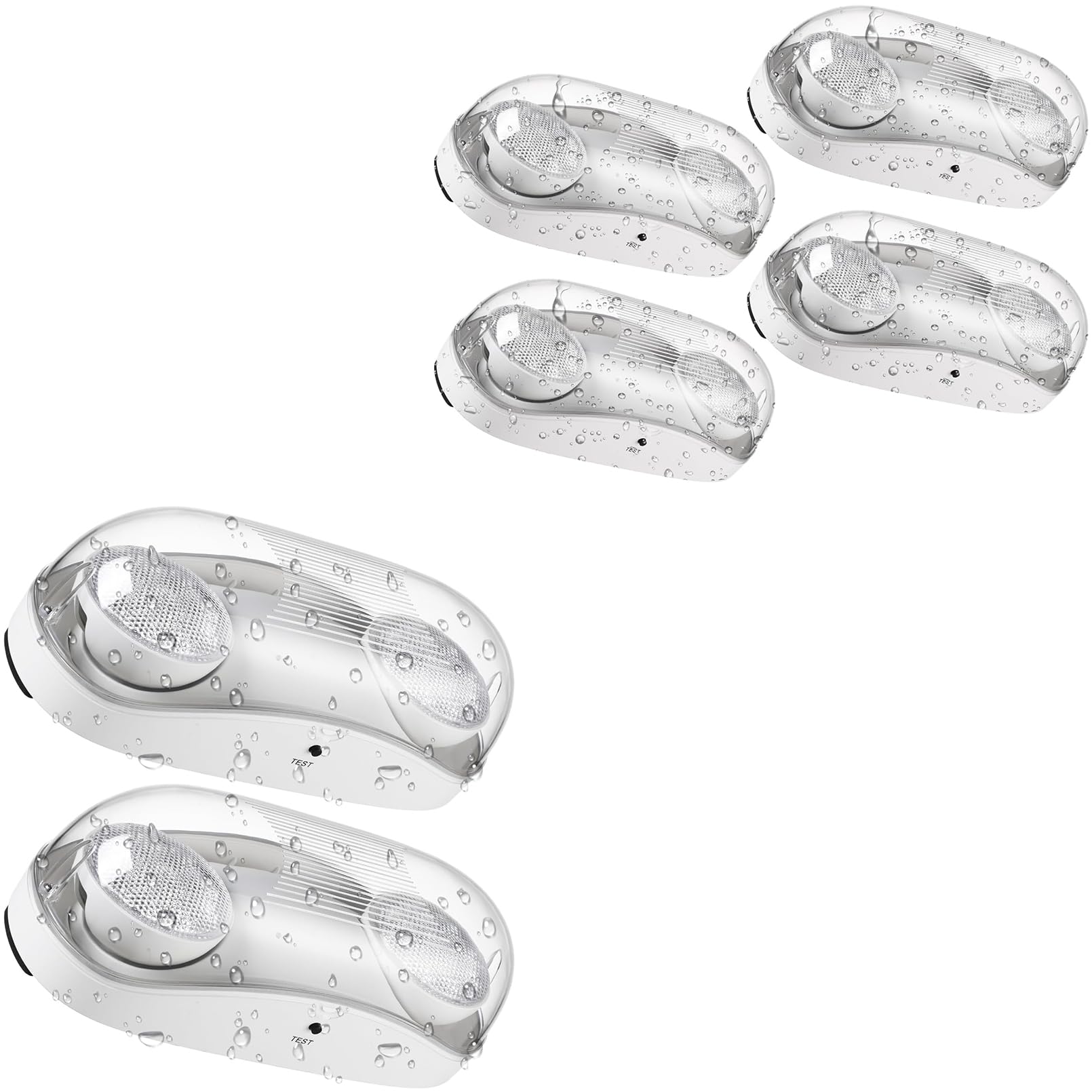 LEONLITE Emergency Light Bundle Emergency Light, 2-Pack Wet Location Emergency Light with Battery Backup, UL Listed & 4-Pack Wet Location Emergency Light with Battery Backup, UL Listed