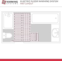 Vista 6 de Alfombrilla eléctrica de calefacción radiante de 30 pies cuadrados y 120 V – Incluye alfombrilla de calefacción, termostato programable, sensor