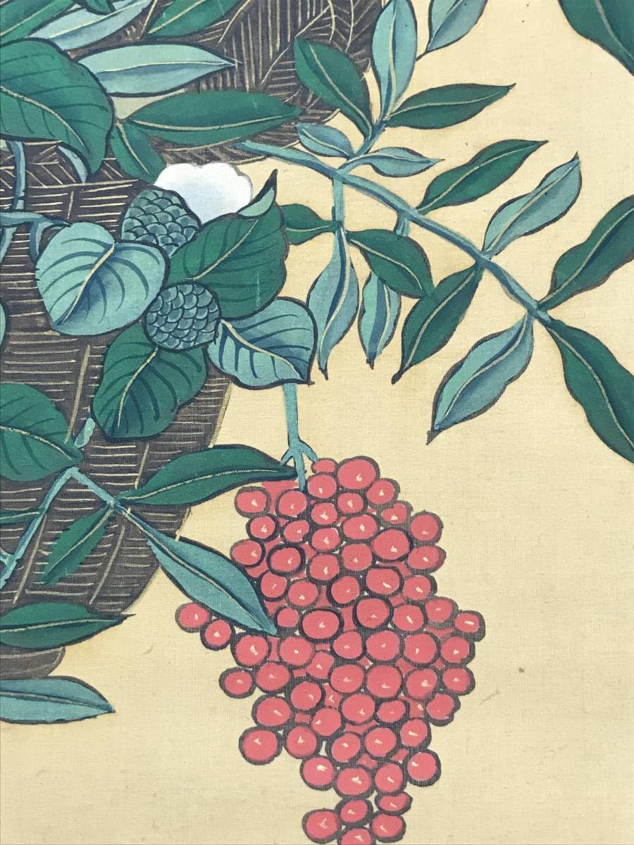【模写】柳沢淇園/籠花図/花図/花鳥図/掛軸☆宝船☆AD-5 Amazon | 模写/柳沢淇園/籠花図/花図/花鳥図//掛軸宝船AD-5