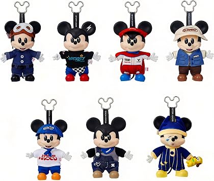 MINISO Disney Mickey OOTD Series Vinyl & Plush Blind Box, Action Figures Collectible Toys, Disney Mickey Plush Keychain for Holiday Birthday Surprises Gifts Collectibles Random One