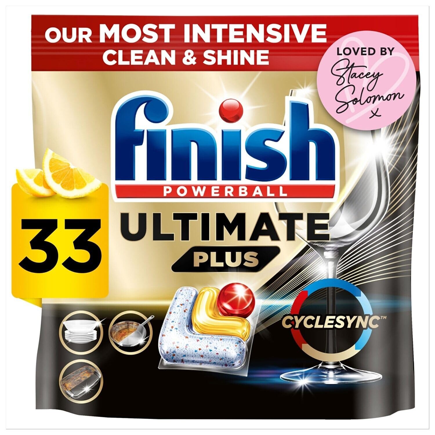 Finish Dishwasher Tablets Ultimate Plus 33 Lemon Finish Dishwasher Tablets Ultimate Plus 33 Lemon
