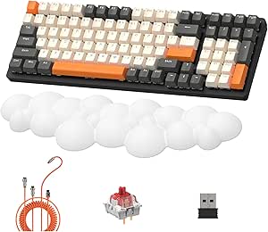 Mambasanke K6 Pro Tastiera Meccanica 96% - 3 Modalità, Hot Swap, RGB, 4000mAh - Foto 3