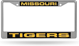 Rico Industries NCAA Unisex Laser Cut Inlaid Standard Chrome License Plate Frame