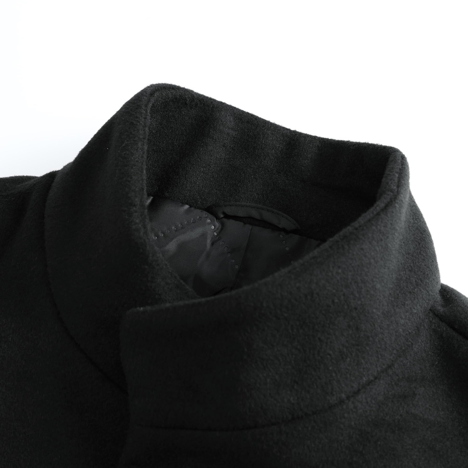 Allthemen Manteau Homme Hiver Long en Laine Epais Pardessus Parka Chaud Veste Coupe Vent Col Montant