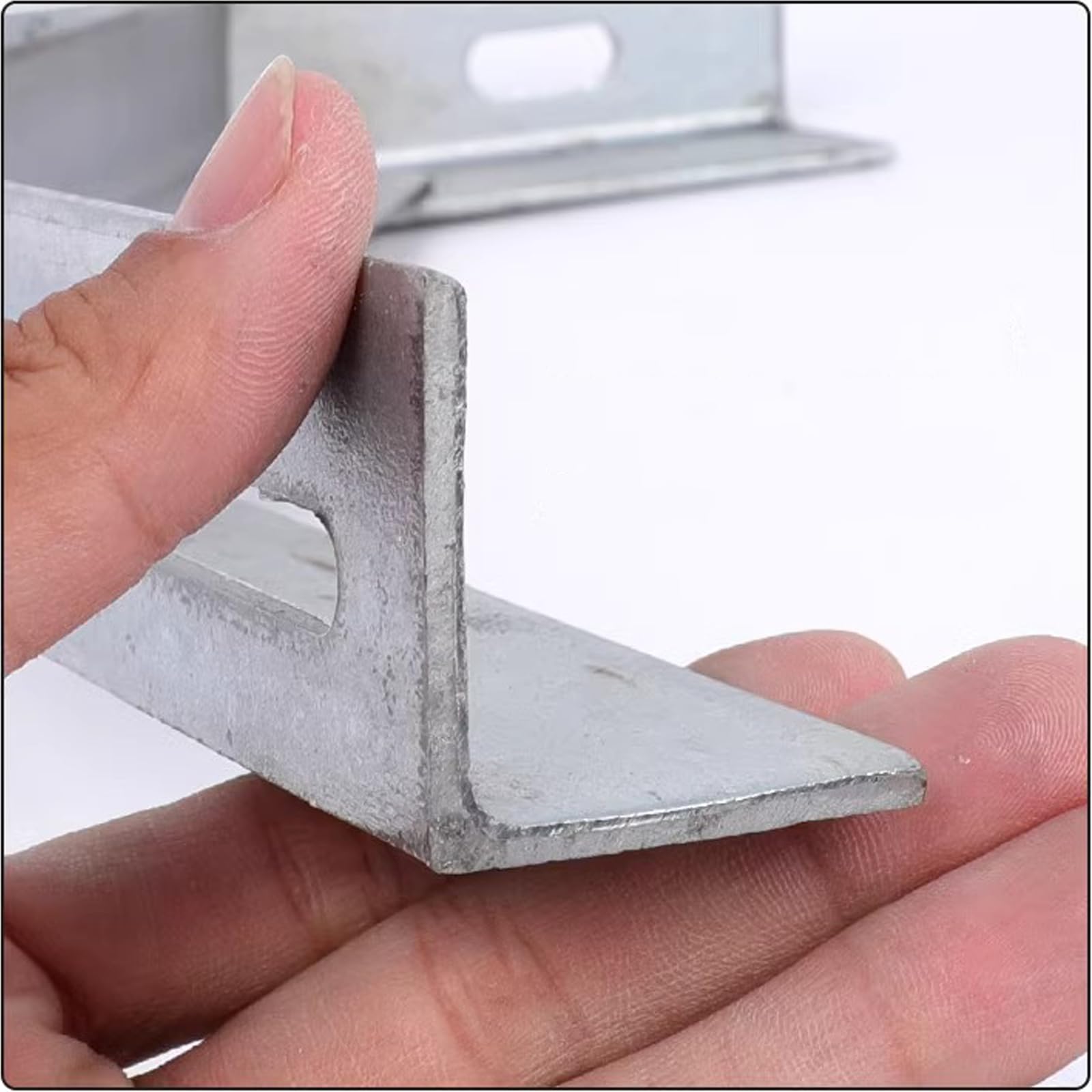2x Soportes para Estantes Pesados de Pared,Escuadras para Estanterias de Triangulares de 90 Grados Angular,Estanterías del Hierro de Almacenamiento,con Tornillos,Plateado (60cm x 30cm)