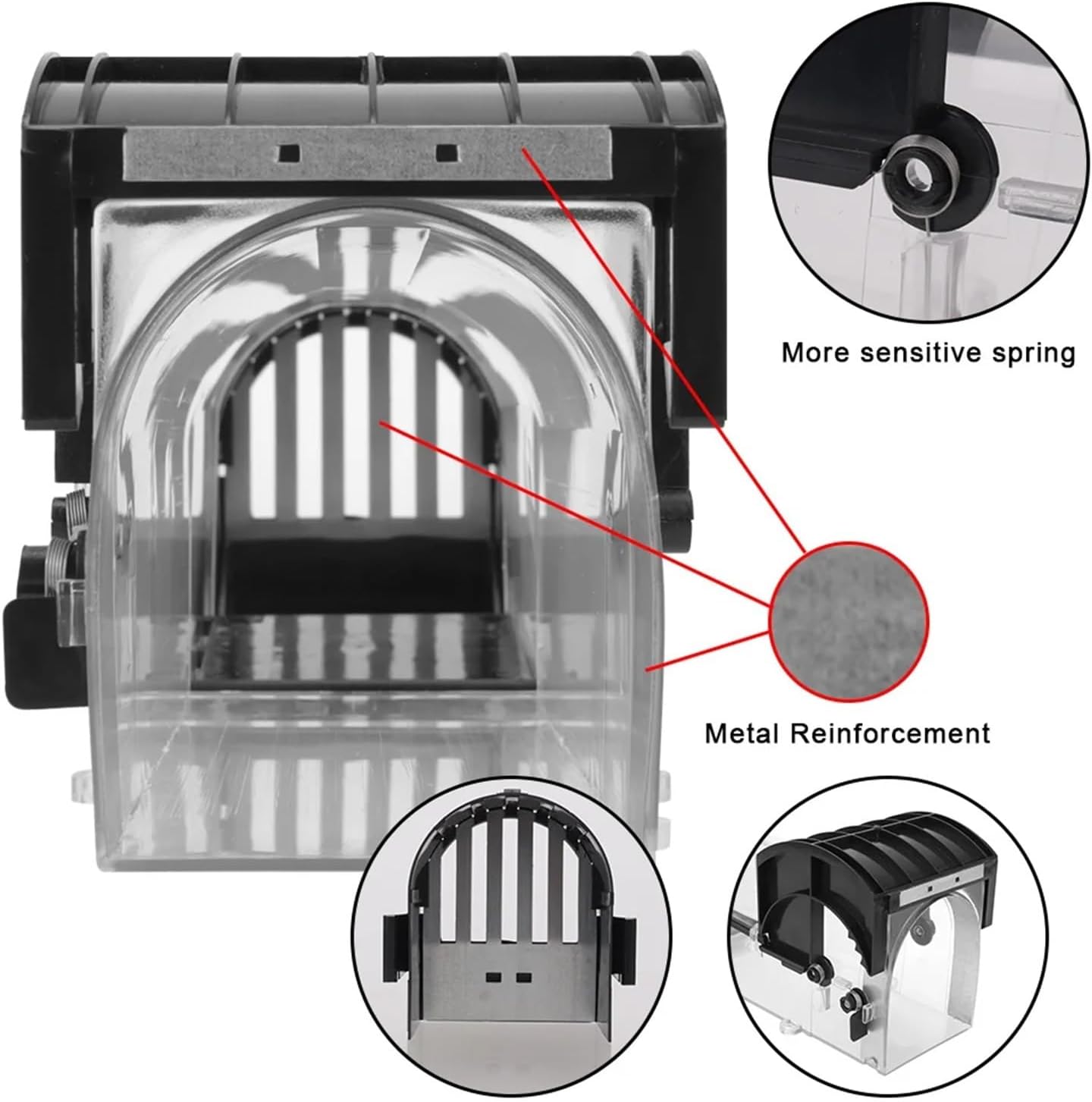 Automatic Cycle Self-Locking Reusable Mouse Trap One-Way Door Indoor Outdoor Household