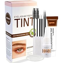2-In-1 Lash & Brow Color Kit for Faded & Light-Colored Lashes & Brows, Professional Eyelash & Eyebrow Color Set, Long-Lasting Salon Results at Home, 7ml Brown