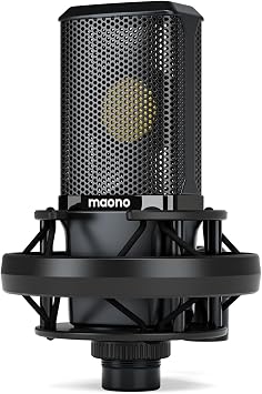 ميكروفون مكثف MAONO XLR مع الحجاب الحاجز الكبير 34 مم ، ميكروفون استوديو القلب الاحترافي للبودكاست ، التسجيل ، البث ، غناء ، صوت فوق ، موسيقى ، ASMRPM500