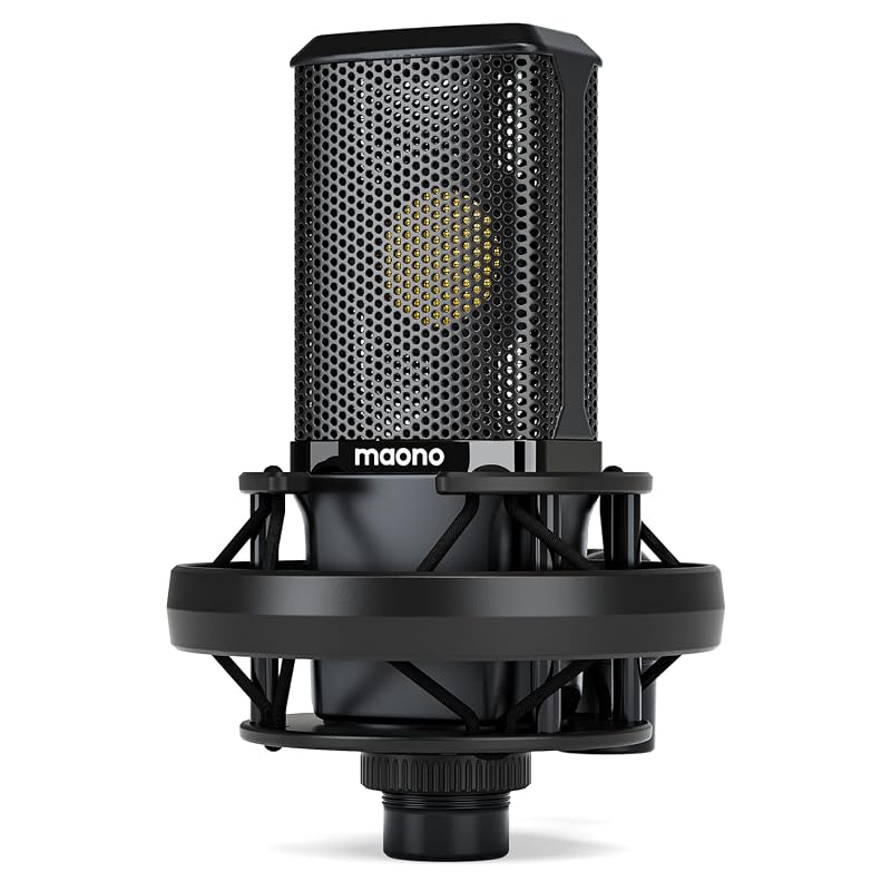 MAONO PM500 XLR Condenser Microphone, 34mm Large Diaphragm for Studio Vocal