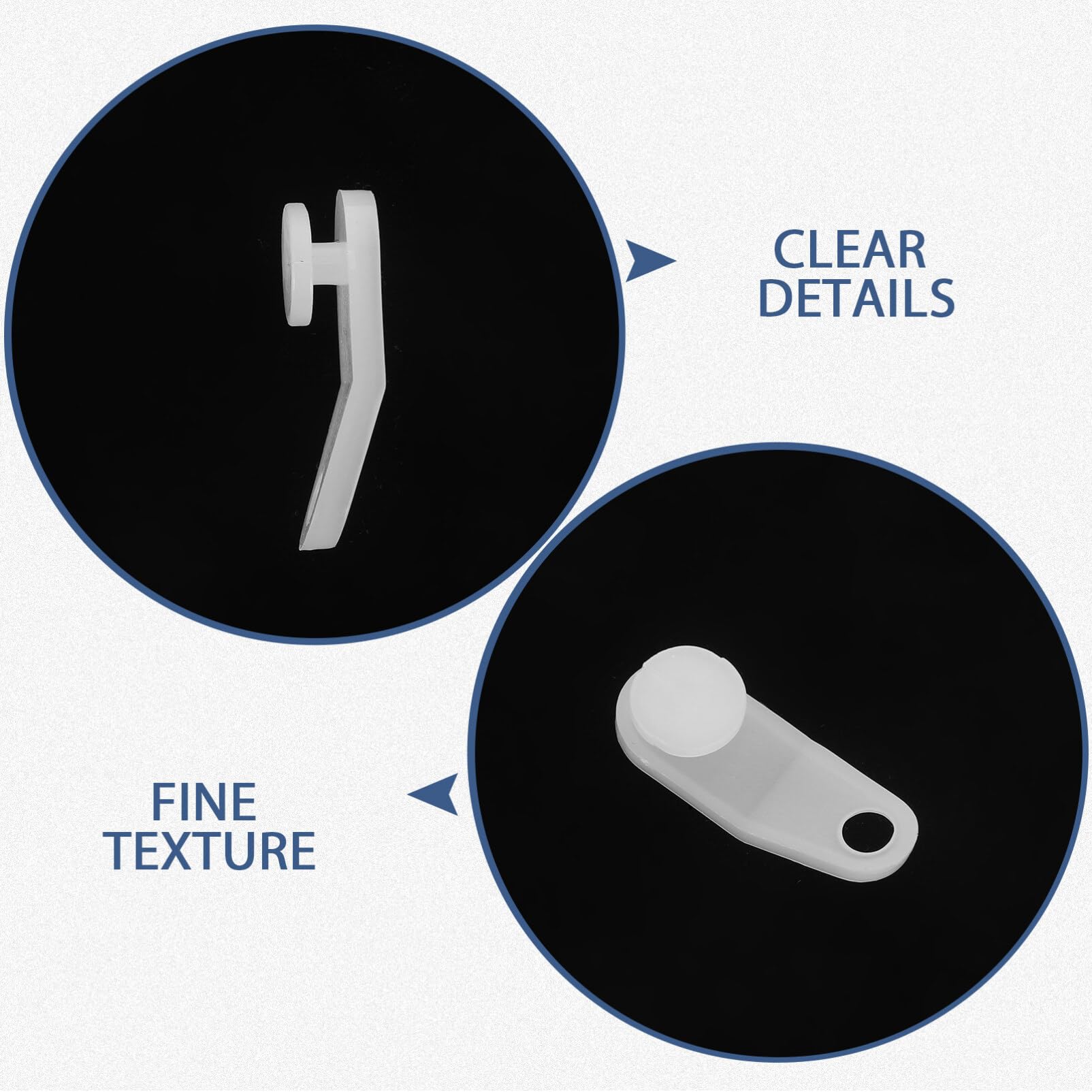 Housoutil 30pcs Plastic Curtain Track Pulley Silent Gliders for Drapery Craftsmanship Easy to Install