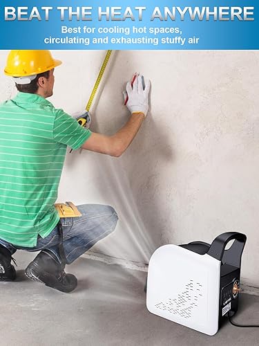 Miniatura 9 de Ventilador de soplador de aire - Ventilador de secado de suelo para enfriar, secar y agotar en casa, lugar de trabajo, garaje, tienda, ventilador de