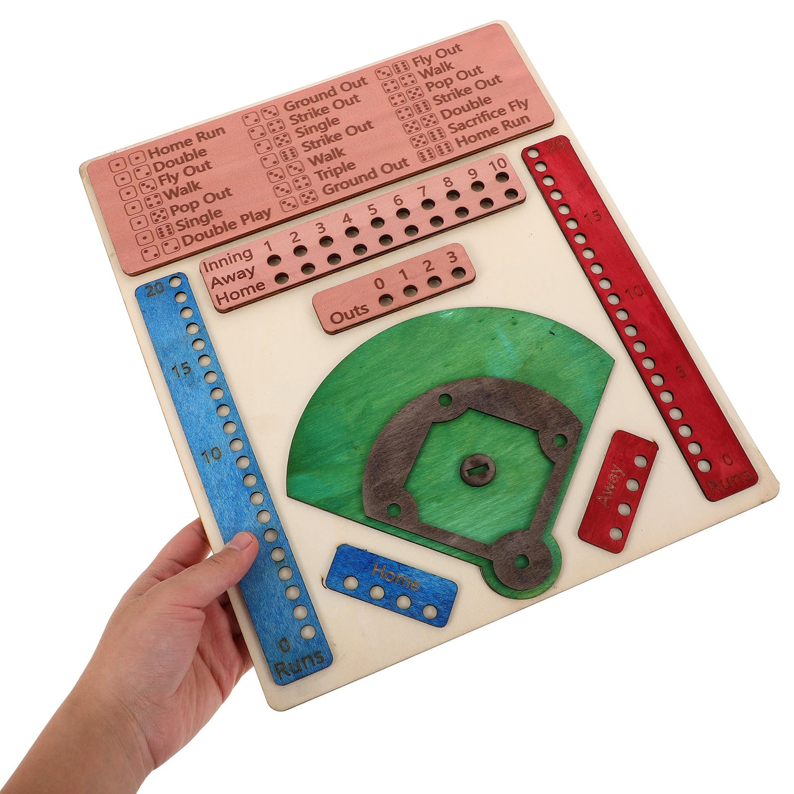 LALAFINA Gioco da Tavolo e Stile Semplice ed Elegante in Legno Design Competitivo di Baseball per Feste e Riunioni Divertenti