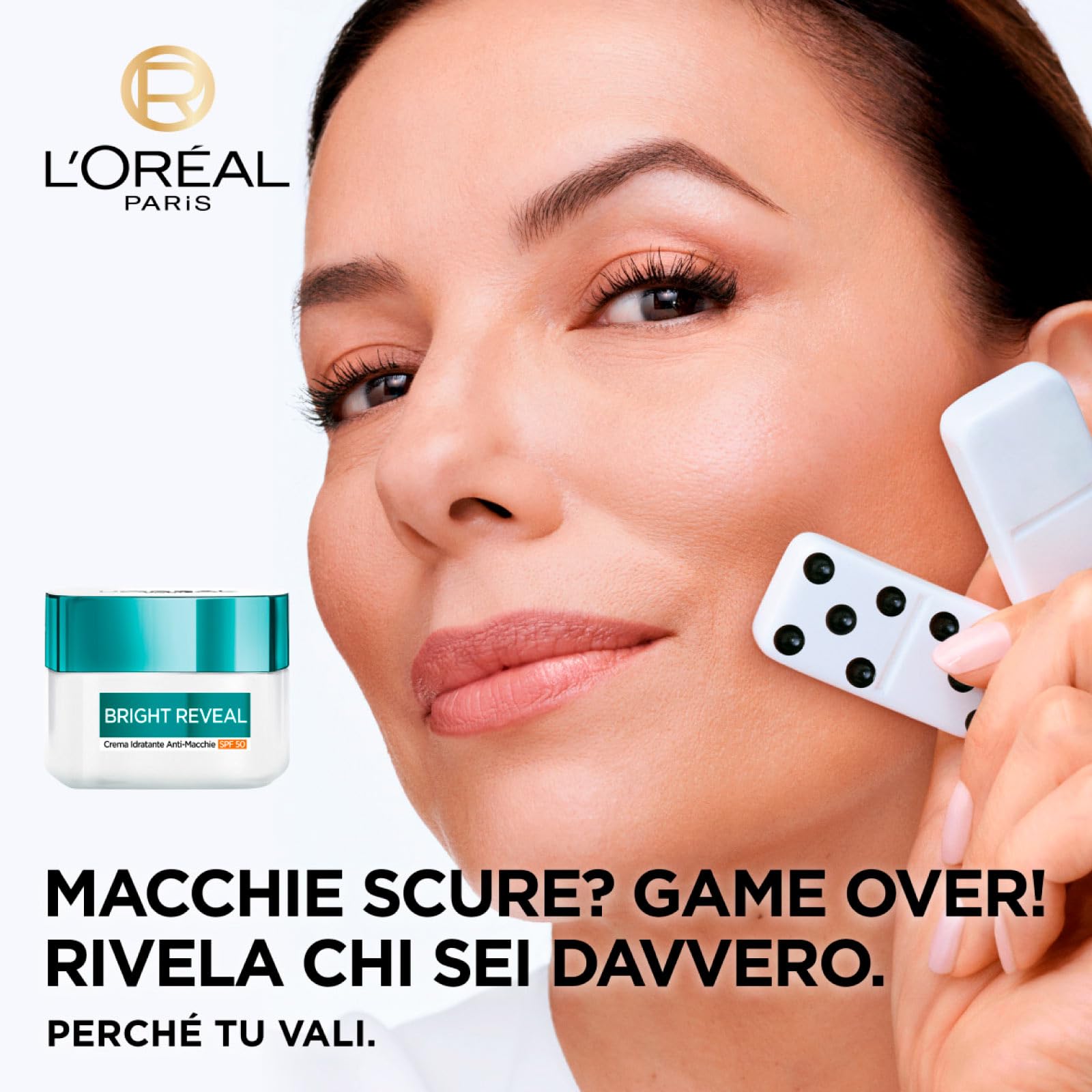 L'Oréal Paris Bright Reveal Anti-Flecken-Kit mit Feuchtigkeitscreme SPF50 50 ml + UV-Flüssigkeit SPF50 50 ml + Peeling 25 ml – 3er-Set
