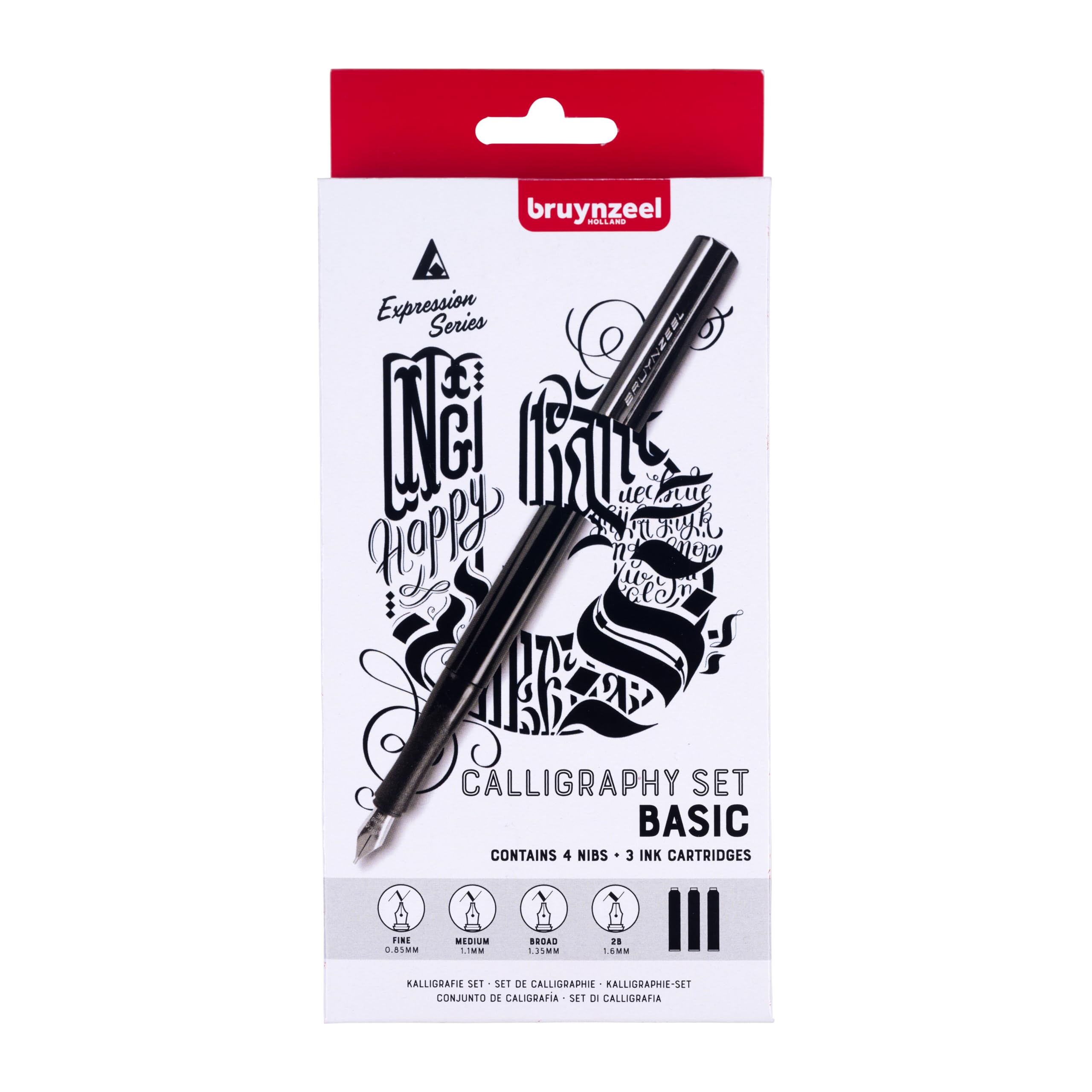 Set Penne Stilografiche GOLDGE - 6 Penne Con 36 Cartucce | Punte Da 0.38mm A 1.9mm | Ideale Per Calligrafia