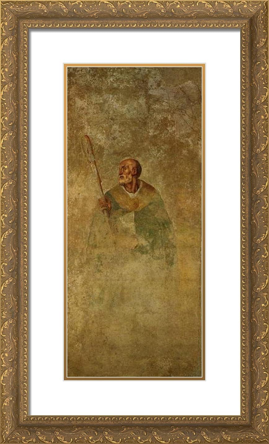ArtDirect Pontormo, Jacopo 15x24 Gold Ornate Framed Art Print with Double Matting Titled: St. Julian