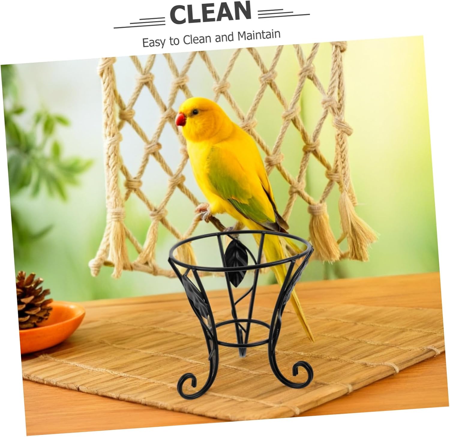INOOMP Outdoor Metal Birdbath Stand Base for Yard Decoration, Iron Gazing Globe Display Pedestal, Hollow-out Tripod Holder Suitable for Garden Bird Bath Bowls