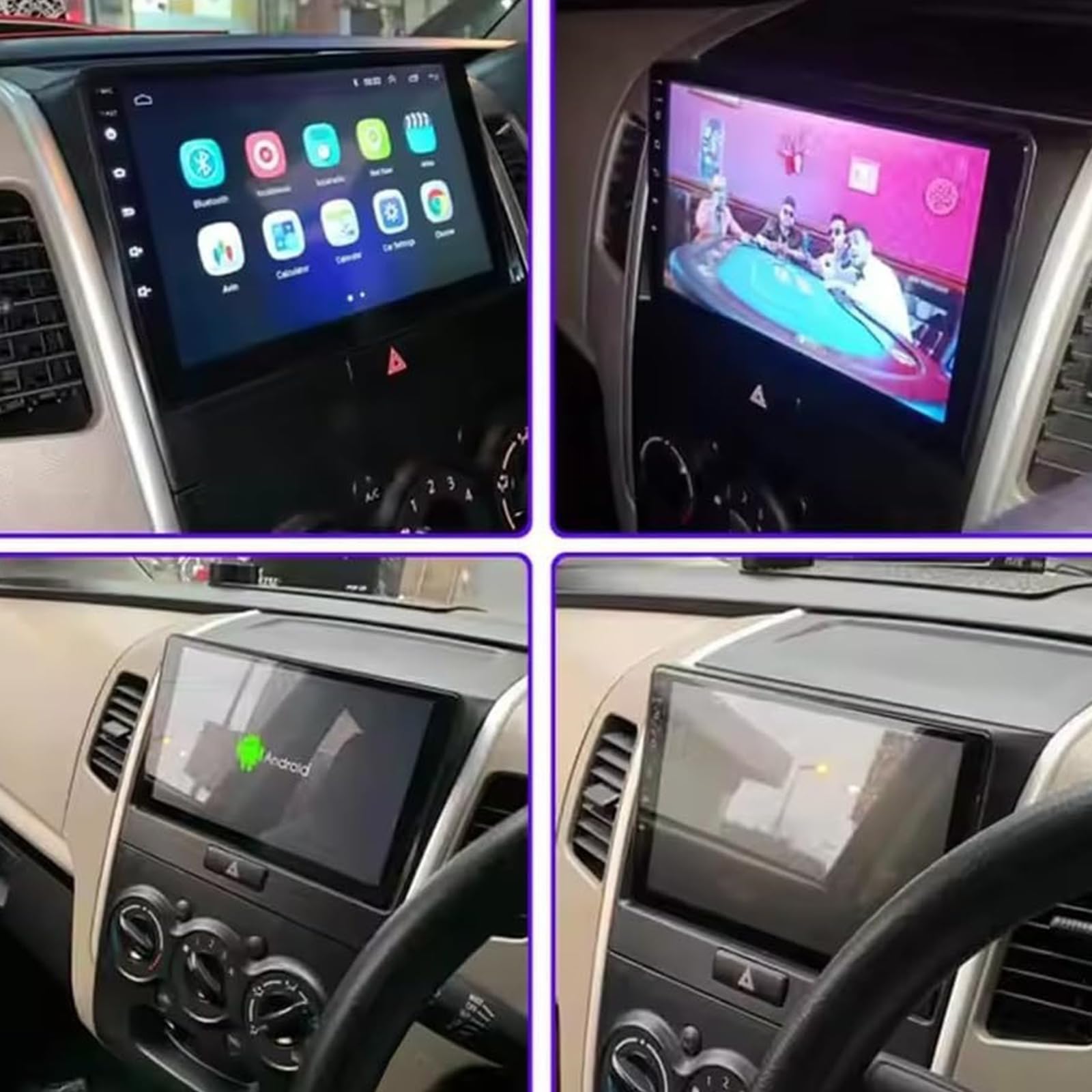 Radio Samochodowe Android 15 Do Suzuki Wagon R 2010-2018 Bezprzewodowy CarPlay I Android Auto 9 Calowy Ekran Dotykowy Odtwarzacz Samochodowy GPS Bluetooth/WiFi/FM/SWC/MIC USB Kamera(Color:M300)