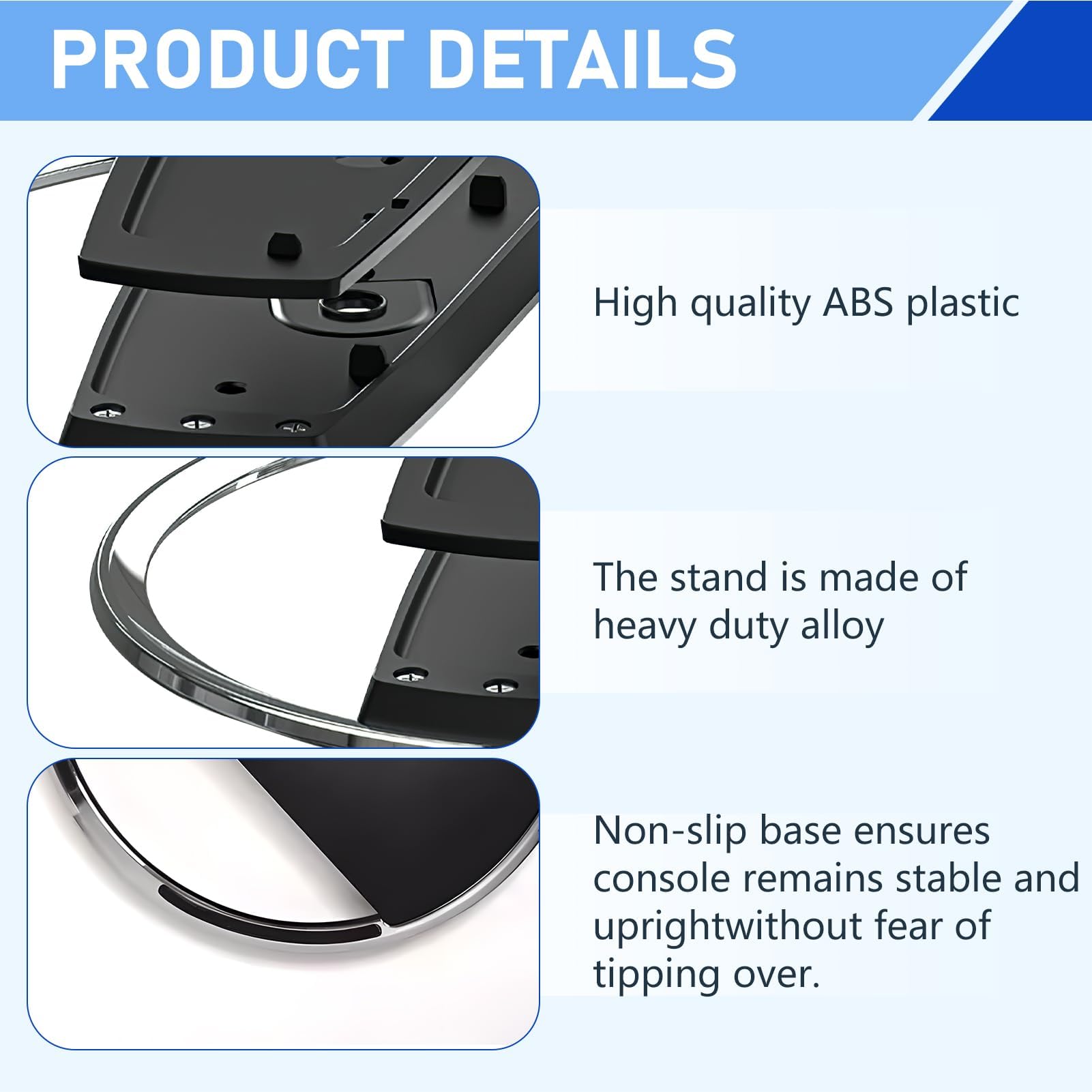 Soporte vertical compatible con PS5 Slim, soporte vertical de acero inoxidable ABS, accesorios para consolas de juegos, proporciona estabilidad y disipación de calor, base ultrafina para