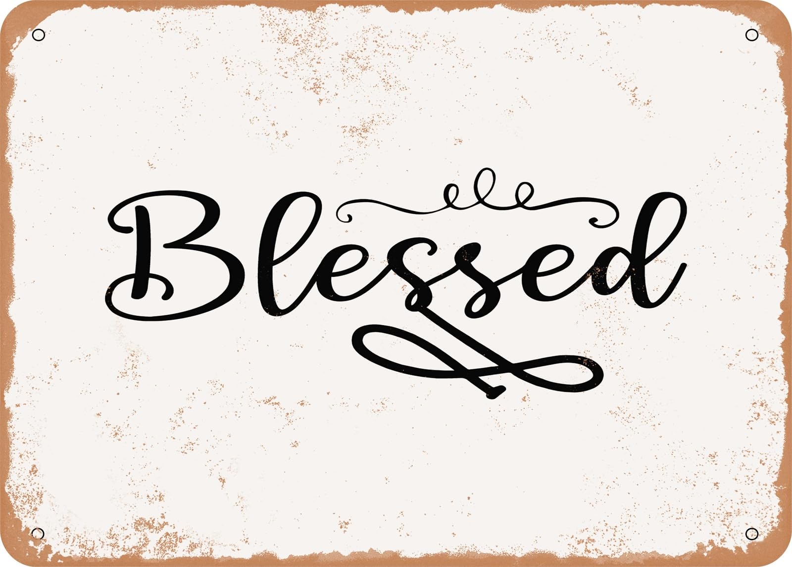 Metal Sign - Blessed - Vintage Look Sign home decor