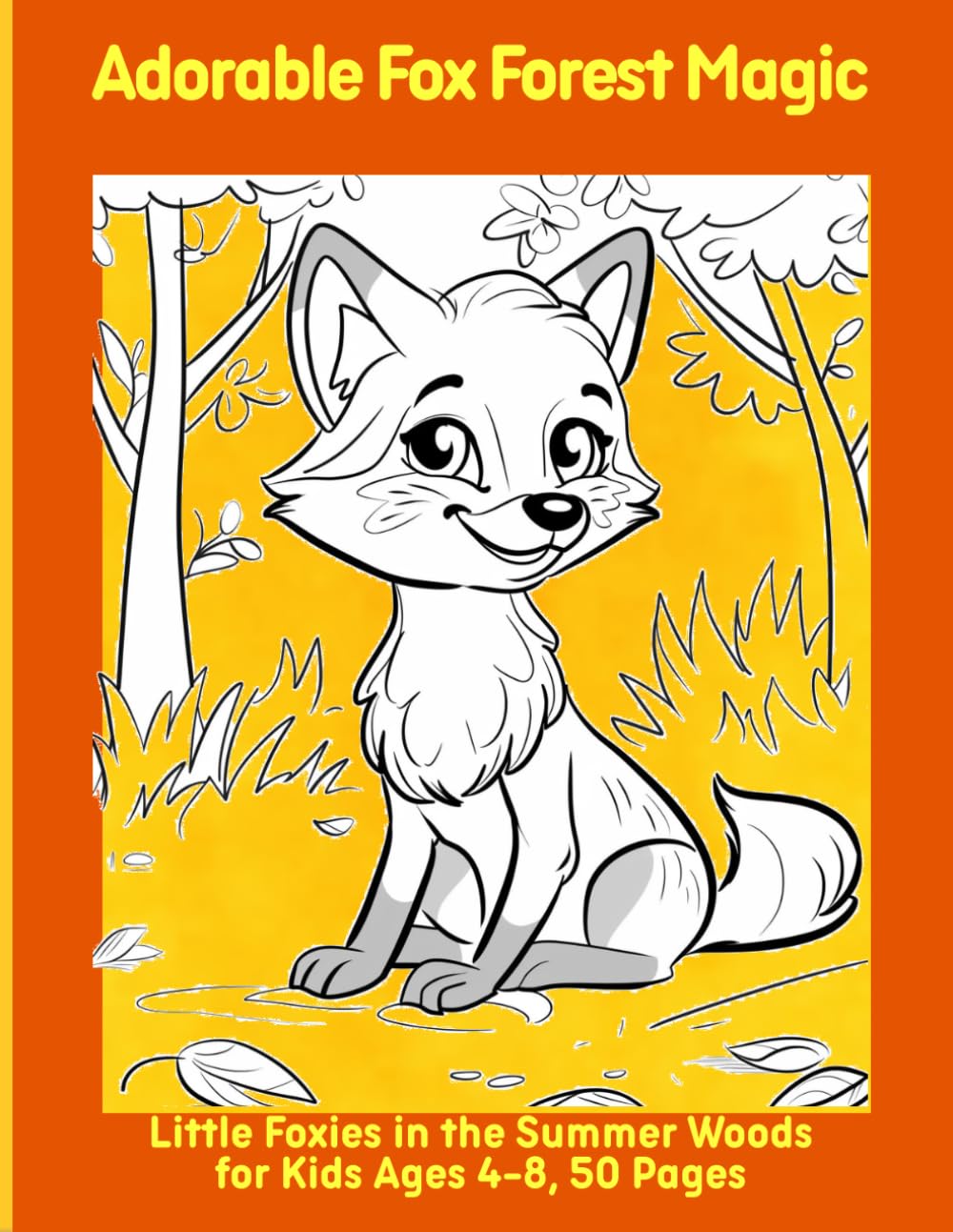 Adorable Fox Forest Magic: Little Foxies in the Summer Woods for Kids Ages 4-8, 50 Pages