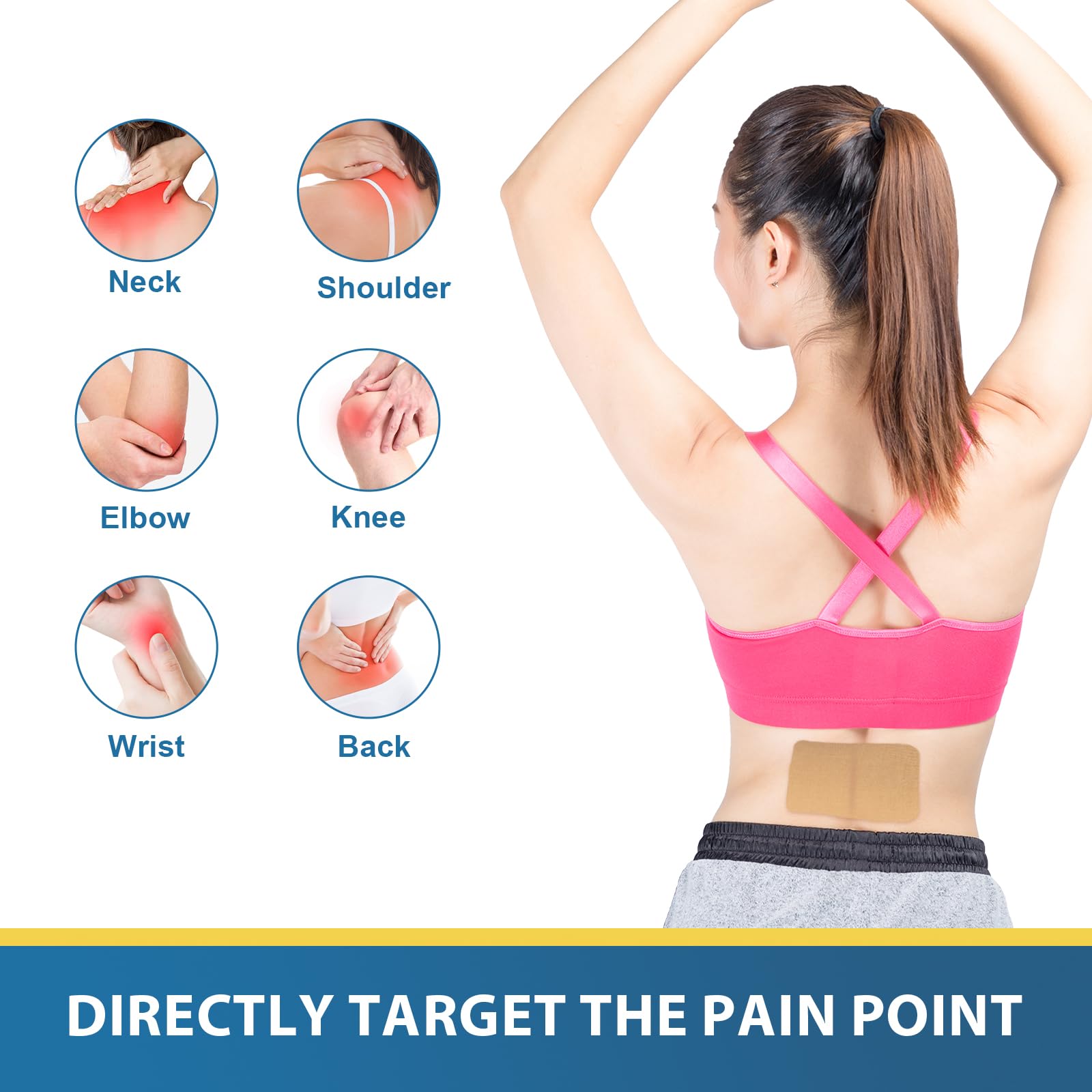 4% Lidocaine Maximum Strength Pain Relief Patch, Used toTreatment Back Knee Neck Joint Ache Muscle Soreness Topical Analgesic, 20 Patches-E2 — view 3