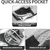 Vista 4 de IX INOXTO Hydration Pack Backpack, Lightweight Water Backpack with 2L Hydration Bladder Daypack for Men Women,Running Hydration Vest for Trail