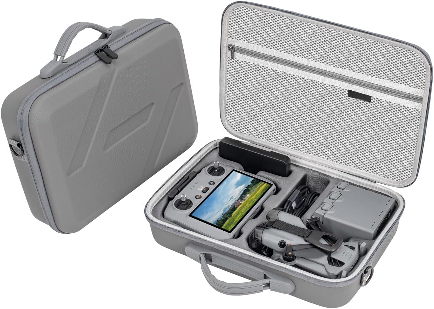 Mini 5 Pro Case, Portable PU Leather Travel Case for DJI Mini 5 Pro/Lito X1/Lito 1/4Pro/3Pro/3 Drone Accessories, Compact Storage Bag for RC2/RC Controller, Battery Charger Hub