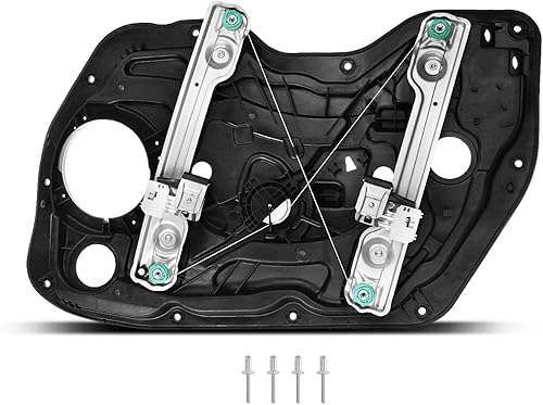 YHTAUTO Elevalunas eléctrico delantero lado del conductor con conjunto de motor de 2 pines y panel de puerta interior para Hyundai Elantra