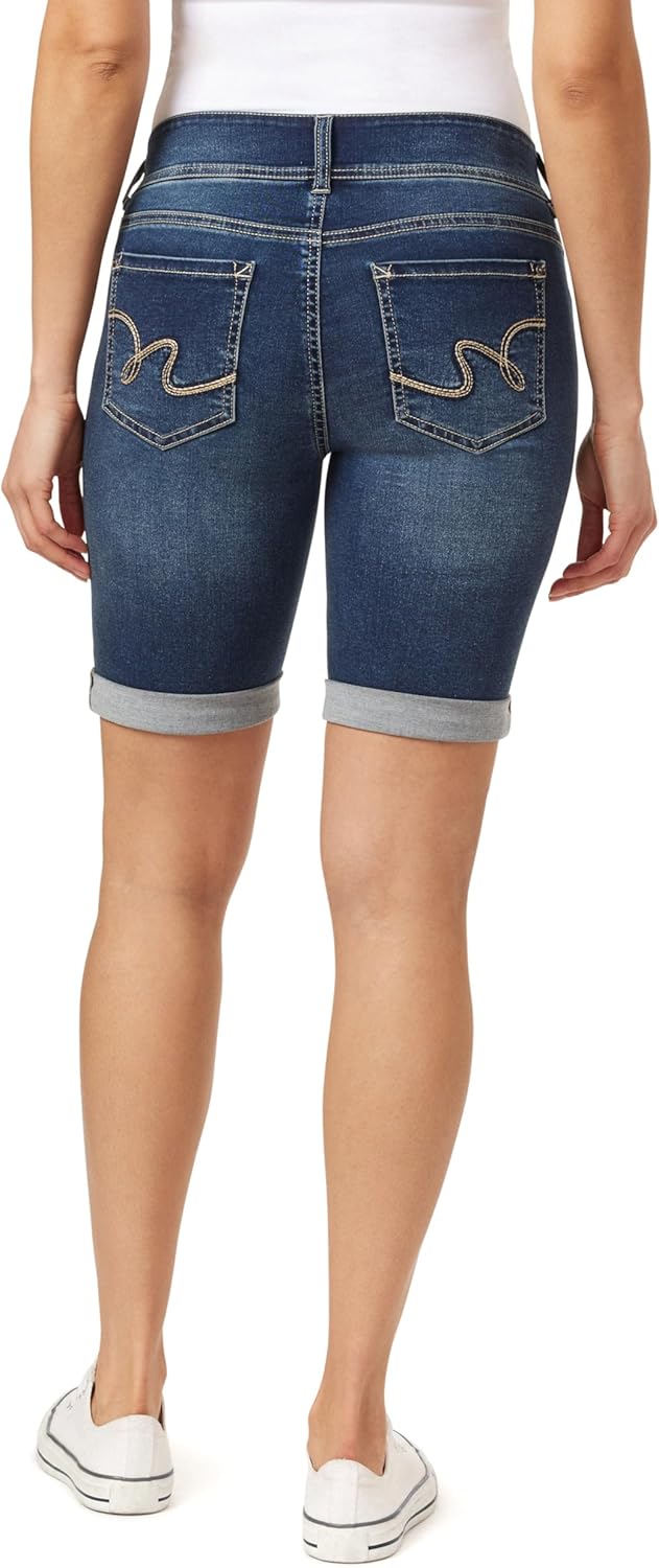 WallFlower Women's Ultra Denim Bermuda Shorts 9" Mid-Rise Insta Soft Juniors (Available in Plus Sizes) - Image 2