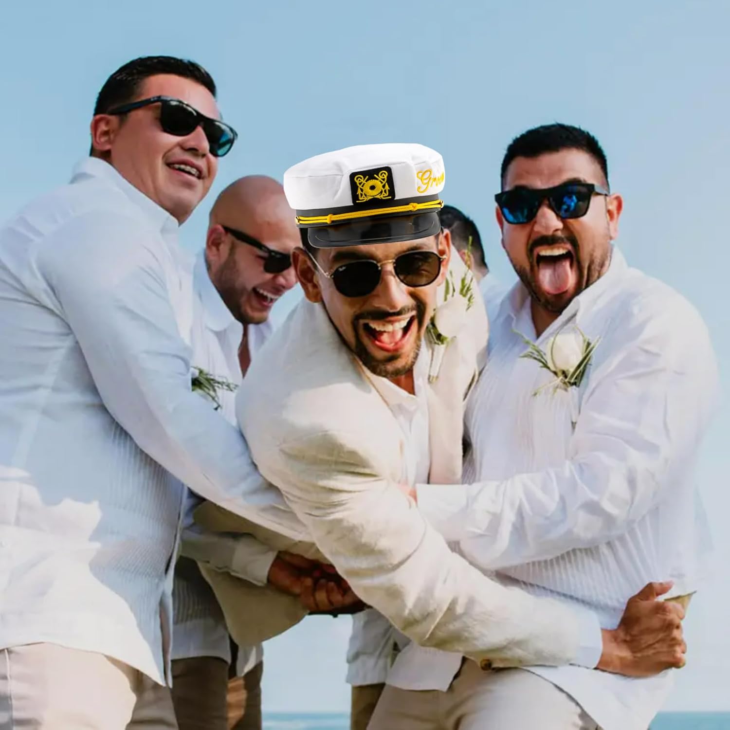 Groom Captain Hat, Groom to Be Sash & Sunglasses Set - Ideal for Bachelor Party, Wedding Day, Cruise Celebrations & Pre - Wedding Photoshoot - Image 3