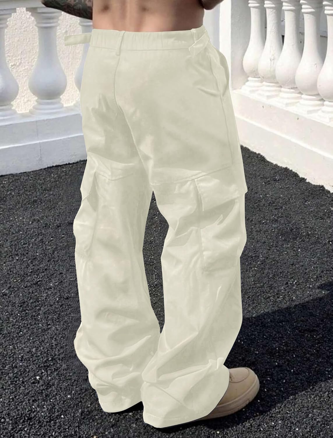 ZAFUL Men Cargo Pants Casual Baggy Track Pants Y2K Wide-Leg Trousers Streetpants - Image 2